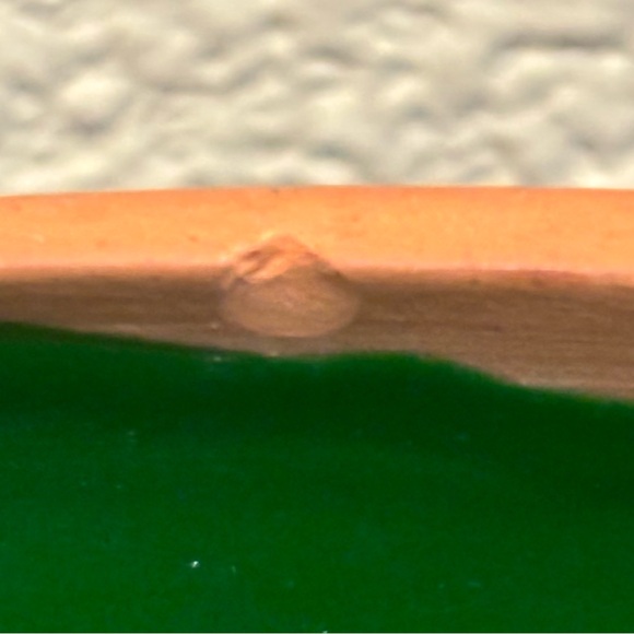 Hand Painted Mid Century Terracotta Green Interior Mexican Decorative Ball 11” - Picture 10 of 15